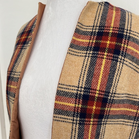 Plaid Wool Vest Women size S - Picture 2 of 5